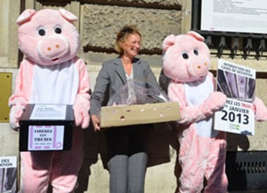 truies - remise de la petition