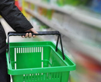 Shopper with basket