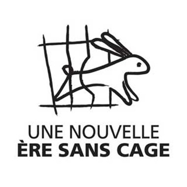 Logo Une nouvelle ère sans cage Lapin noir