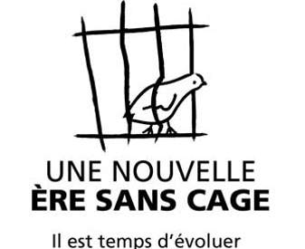 Logo Une nouvelle ère sans cage - Caille (noir)